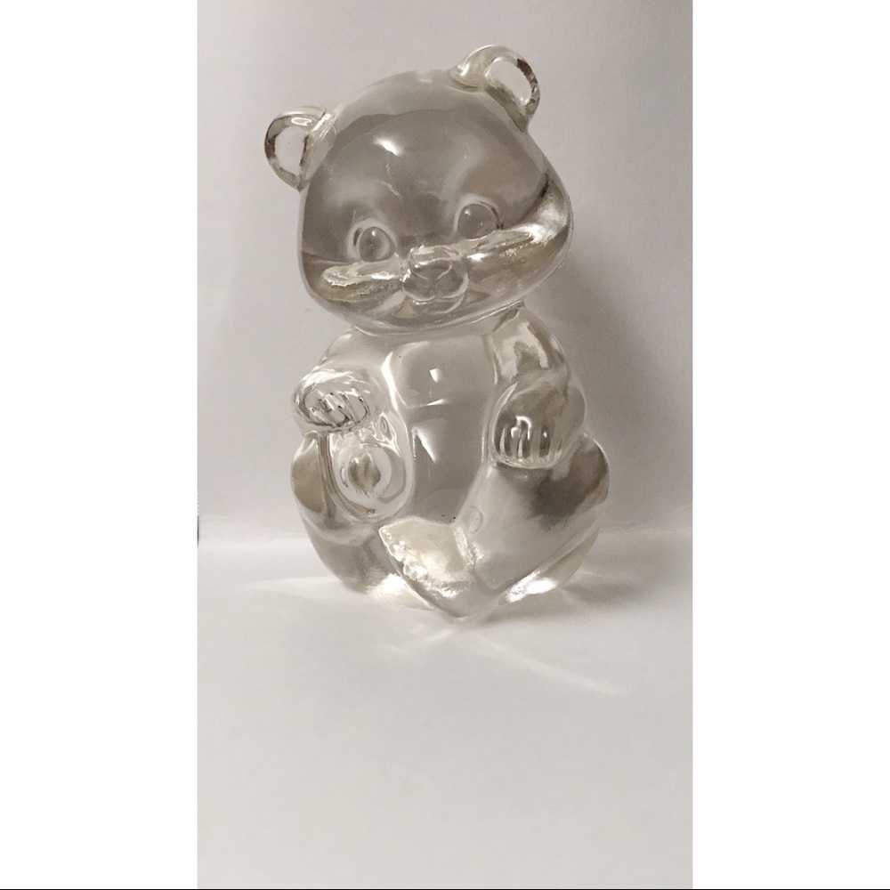 *Authentic* vintage FENTON crystal art glass bear.